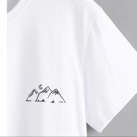 White Mountain Print Short Sleeve Tee - Picture 3 of 3